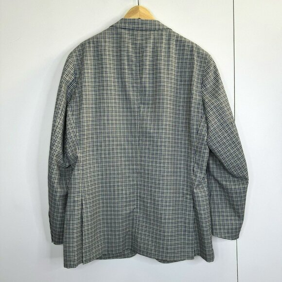 Peter Millar Blazer Sport Coat Jacket Mens Size Large 100% Wool Plaid Check - Picture 3 of 7